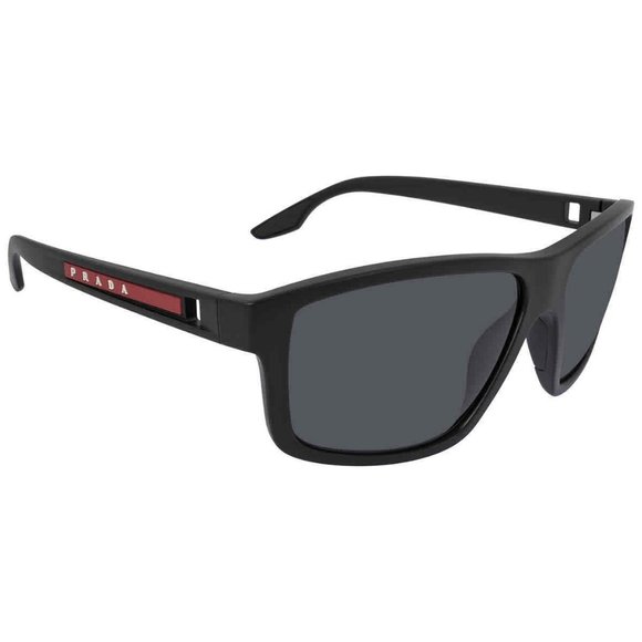 Prada Men's Polarized Black Sunglasses New